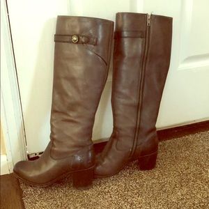 Frye tall zip leather boots
